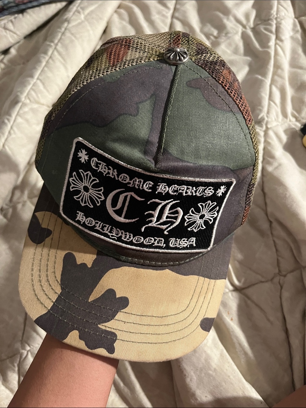 Chrome hearts camo hat